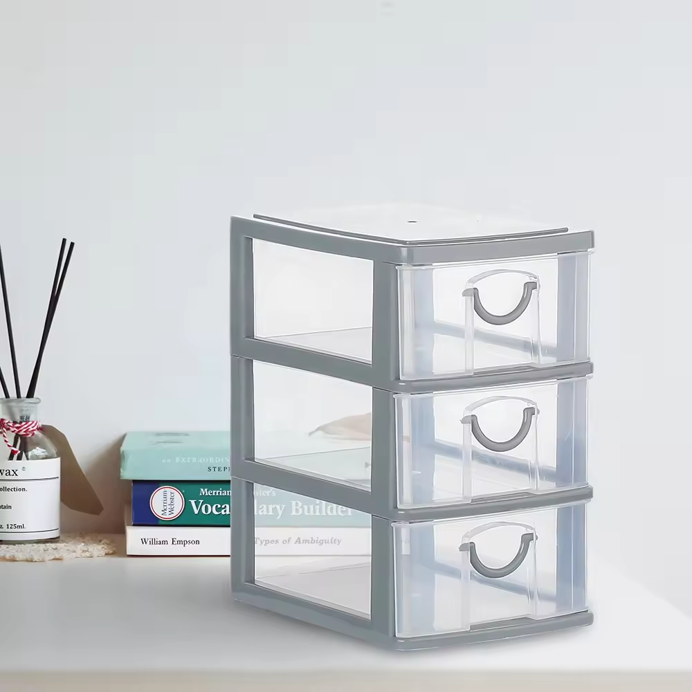 Modern 3-Layer Stackable Wire Office Organizer